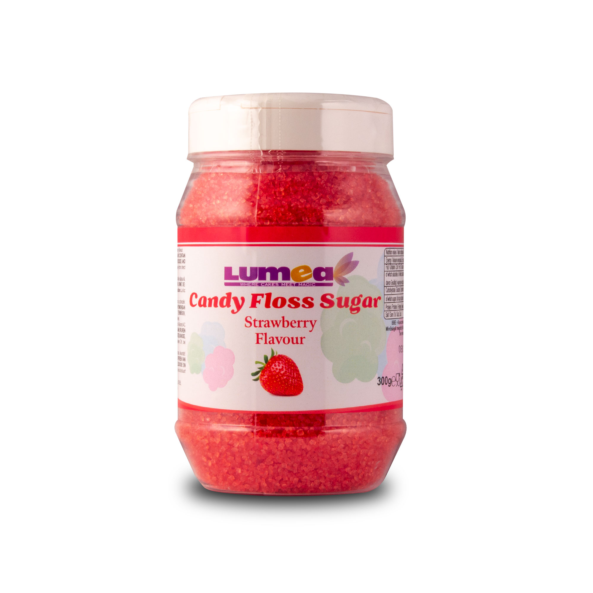 strawberry candy floss Lumea Strawberry flavoured Candy Floss Sugar, 300g - Lumea - Image 1