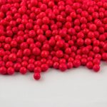Red sugar pearls 5mm, 1kg - Lumea