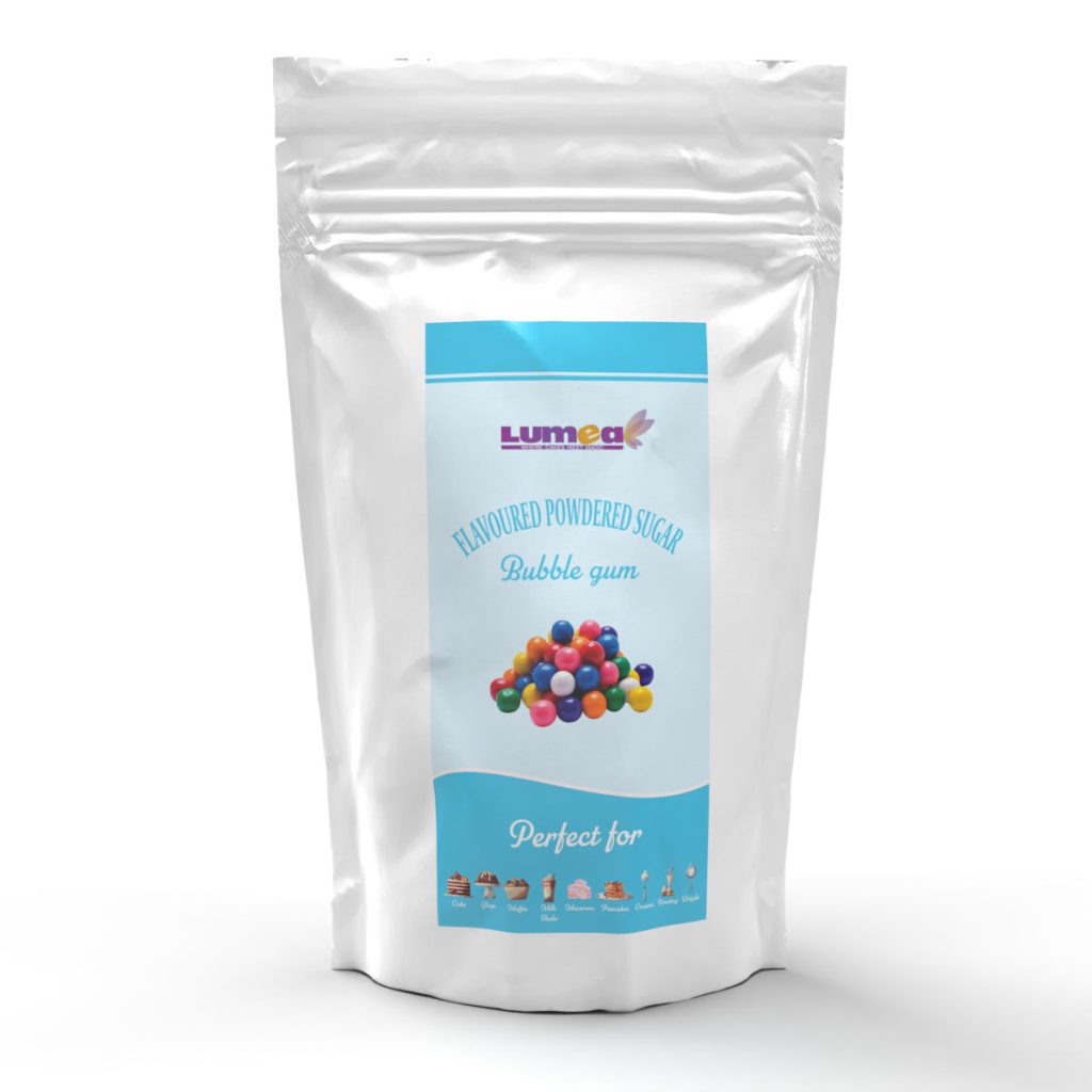 Bubble Gum Flavoured Powdered Sugar, 500g - Lumea