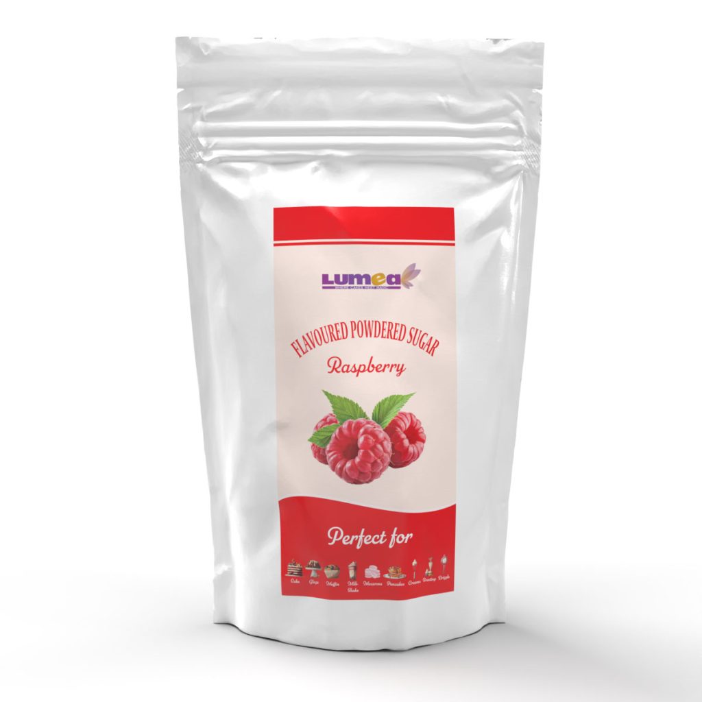 Raspberry Flavoured Powdered Sugar, 500g - Lumea