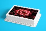 Neon Heart With Flowers Wafer Sheet - Lumea - Image 2