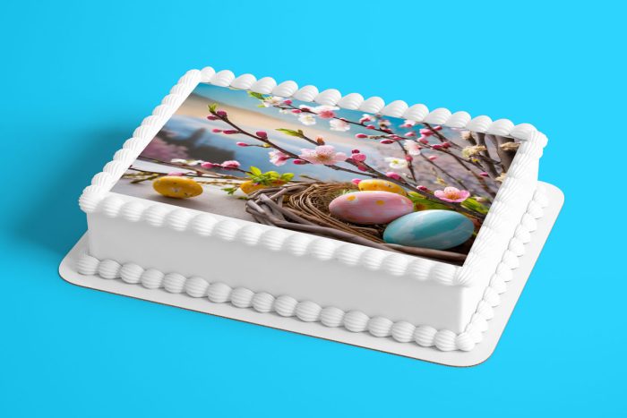 Easter Eggs with Cherry Blossom Wafer Sheet - Lumea - Image 2
