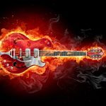 Guitar in Flames Wafer Sheet - Lumea