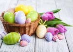 Bunny with Easter Eggs and Flowers Wafer Sheet - Lumea