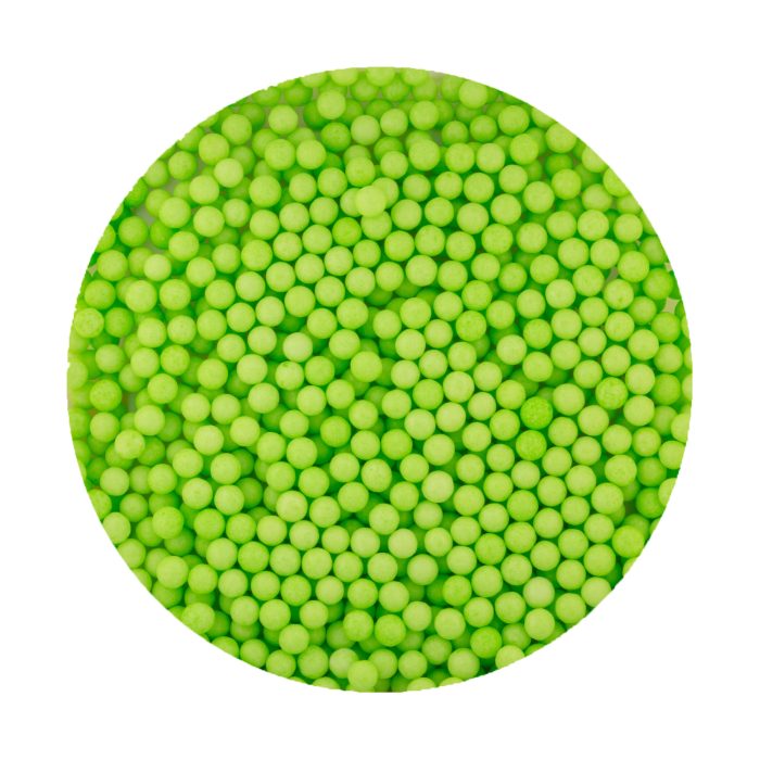 Lime green sugar pearls 5mm, 80g - Lumea - Image 2