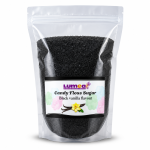 Black Vanilla flavoured Candy Floss Sugar, 1kg - Lumea