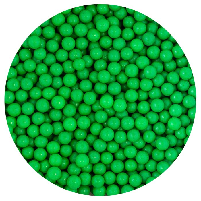 Xmas green sugar pearls 7mm, 80g - Lumea - Image 2