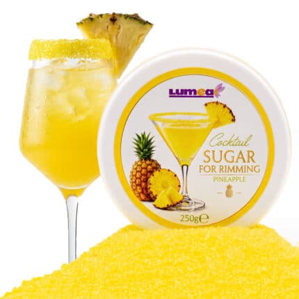 Pineapple flavoured Cocktail Rimming Sugar, 250g - Lumea