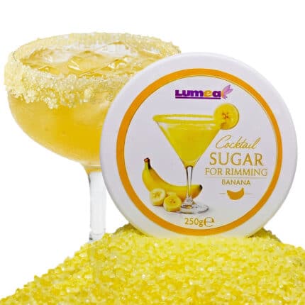 Banana flavoured Cocktail Rimming Sugar, 250g - Lumea