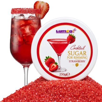 Strawberry flavoured Cocktail Rimming Sugar, 250g - Lumea