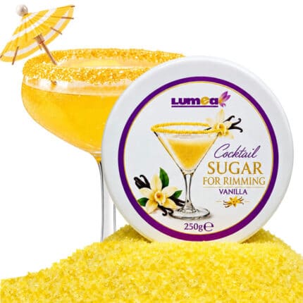 Vanilla flavoured Cocktail Rimming Sugar, 250g - Lumea
